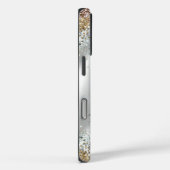 シック銀金ゴールドフェイクグリッターモノグラム Case-Mate iPhoneケース (裏面 / 右)