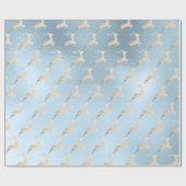 シック銅バラ金ゴールドクリスマストナカイのパターン ラッピングペーパー (フラット)