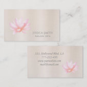 シック魅力的な淡い色のピンクの水色の蓮の花 名刺 (正面/裏面)