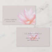 シック魅力的な淡い色のピンクの水色の蓮の花 名刺 (正面/裏面)