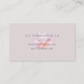 シック魅力的な淡い色のピンクの水色の蓮の花 名刺 (裏面)