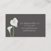 シック魅力的エレガントラグジュアリーなロマンチックなカルラlily 名刺 (裏面)