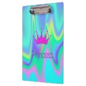 シック魅力的ティアラ、プリンセスホログラフィック クリップボード (左)