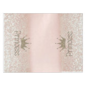 シック魅力的ティアラ、プリンセス、グリッター《写真》ぼけ味 テーブルクロス (正面(横))