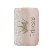 シック魅力的ティアラ、プリンセス、グリッター《写真》ぼけ味 バスマット (正面縦)