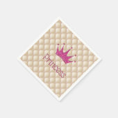 シック魅力的パール、ティアラ、プリンセス、キラキラ スタンダードカクテルナプキン (角)