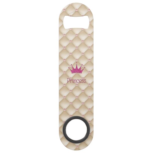 シック魅力的パール、ティアラ、プリンセス、キラキラ スピード栓抜き (正面)