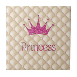 シック魅力的パール、ティアラ、プリンセス、キラキラ タイル