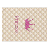 シック魅力的パール、ティアラ、プリンセス、キラキラ テーブルクロス (正面(横))