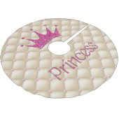 シック魅力的パール、ティアラ、プリンセス、キラキラ ブラッシュドポリエステルツリースカート (アングル)