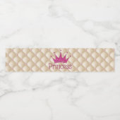 シック魅力的パール、ティアラ、プリンセス、キラキラ ペットボトルラベル (シングルラベル)