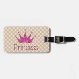 シック魅力的パール、ティアラ、プリンセス、キラキラ ラゲッジタグ