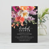 シック鮮やかフローラブライダルシャワー 招待状 (スタンド正面)