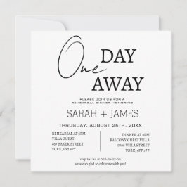 シック1日遠くにリハーサル結婚ディナーズスクエア 招待状