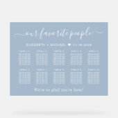 シック10テーブルダスティブルー結婚の座席 アクリルサイン (正面)