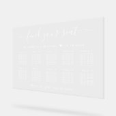 シック10テーブルホワイトスク結婚リプトの座席澄ん アクリルサイン (傾斜)