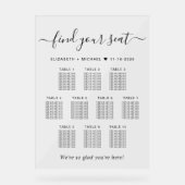 シック10台結婚席 アクリルサイン (正面)