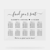 シック10台結婚席 アクリルサイン (正面)