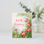 シック100th誕生日ビクトリアンバラコテージガーデン 招待状 (スタンド正面)