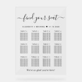 シック12台結婚の座席澄ん アクリルサイン (正面)