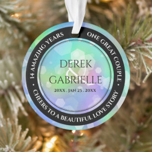 シック14日24日34日43回目のオパール結婚記念日 オーナメント