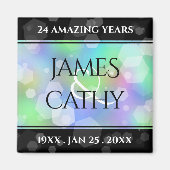 シック14日24日34日43回目のオパール結婚記念日 マグネット (正面)