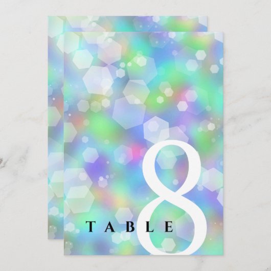 シック14日24日34日43回目のオパール結婚記念日 招待状 (正面/裏面)