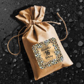 シック16誕生日ヒョウ柄 スクエアシール