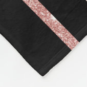 シック18誕生日ピンクグリッター名写真フリース フリースブランケット (角)