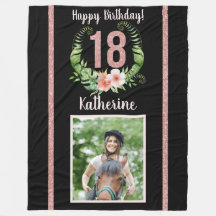 シック18誕生日フォトフリース