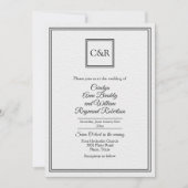 シック2コンテンポラリー結婚式招待状 招待状 (正面)