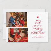 シック2フォトレッド |クリスマスのお目出しをお願い シーズンカード (正面)