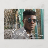 シック2写真卒業お礼 ポストカード (正面)