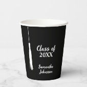 シック2024グラッドタッセルパーソナライズされた卒業 紙コップ (裏面)
