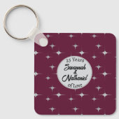 シック25周年記念カスタムカップル写真 キーホルダー (正面)