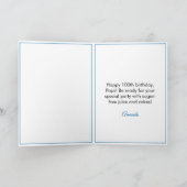 シック3フォトコラージュ100誕生日 カード (内部)