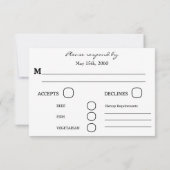 シック30誕生日ティール(緑がかった色)ブルーグリッターRSV 出欠カード (裏面)