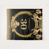 シック30thバースデーウイスキーお祝いタペストリー タペストリー (正面(横))