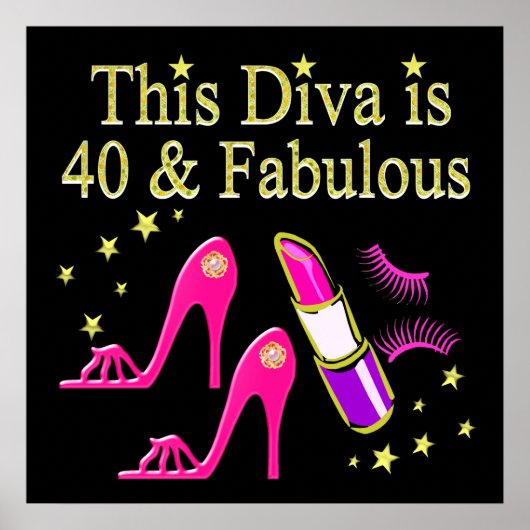 シック40と素晴らしいファッションクイーンデザイン ポスター (正面)