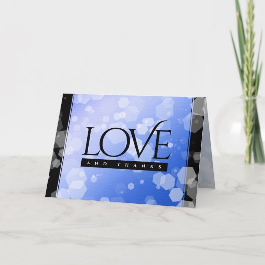 シック45th 51st 65thサファイヤ結婚の記念日 サンキューカード (正面)