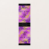 シック47アメジスト結婚記念日テーブルカード (外部フラット)