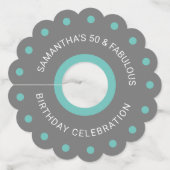 シック50と素晴らしい誕生日パーティー ワイングラスタグ (正面)