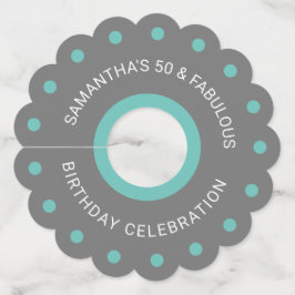 シック50と素晴らしい誕生日パーティー ワイングラスタグ