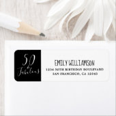 シック50ファブラス白黒50th差出人住所 ラベル (インサイチュ)