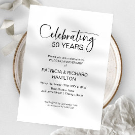 シック50周年結婚招待状 招待状