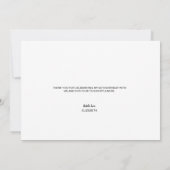 シック50歳の誕生日フェイク金ゴールド感謝してい紙吹雪you ca サンキューカード (裏面)