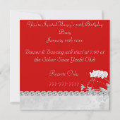 シック50番目のヴィンテージデザインきらきら光る誕生日招待状 招待状 (裏面)