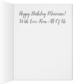 シック50誕生日シルバーメタリック誕生日カード (内側(右))