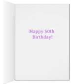 シック50th誕生日グリーティングカード (内側 (右))