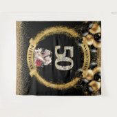 シック50th誕生日タペストリーダイヤモンドハイヒール タペストリー (正面(横))